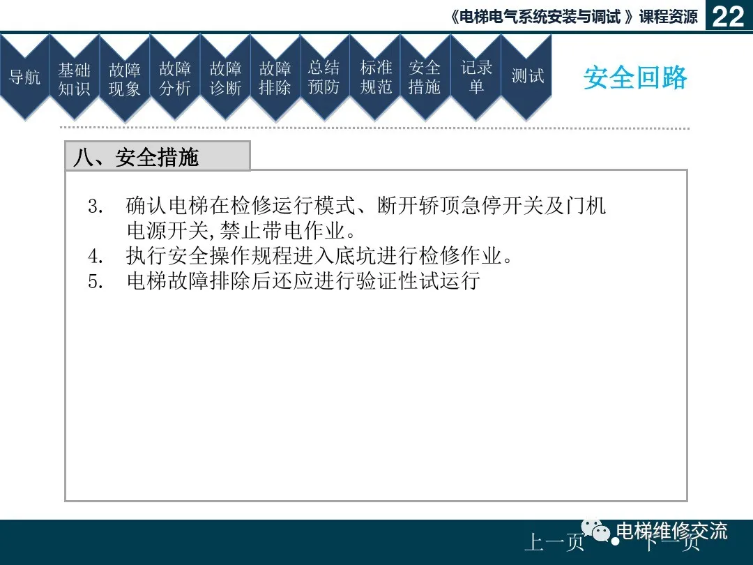 电梯安全回路故障培训（文末附部分品牌安全回路图）