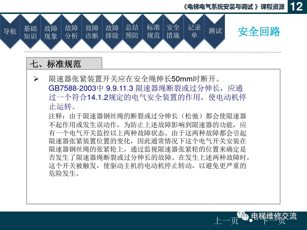 电梯安全回路故障培训（文末附部分品牌安全回路图）