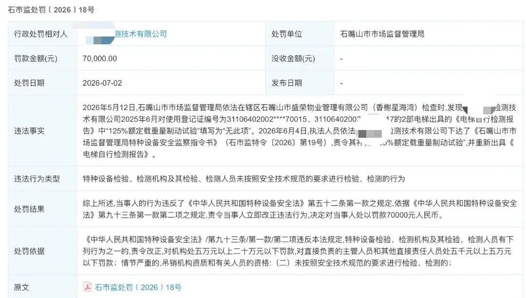 石嘴山市市场监管局处罚决定书(石市监处罚〔2026〕18号)